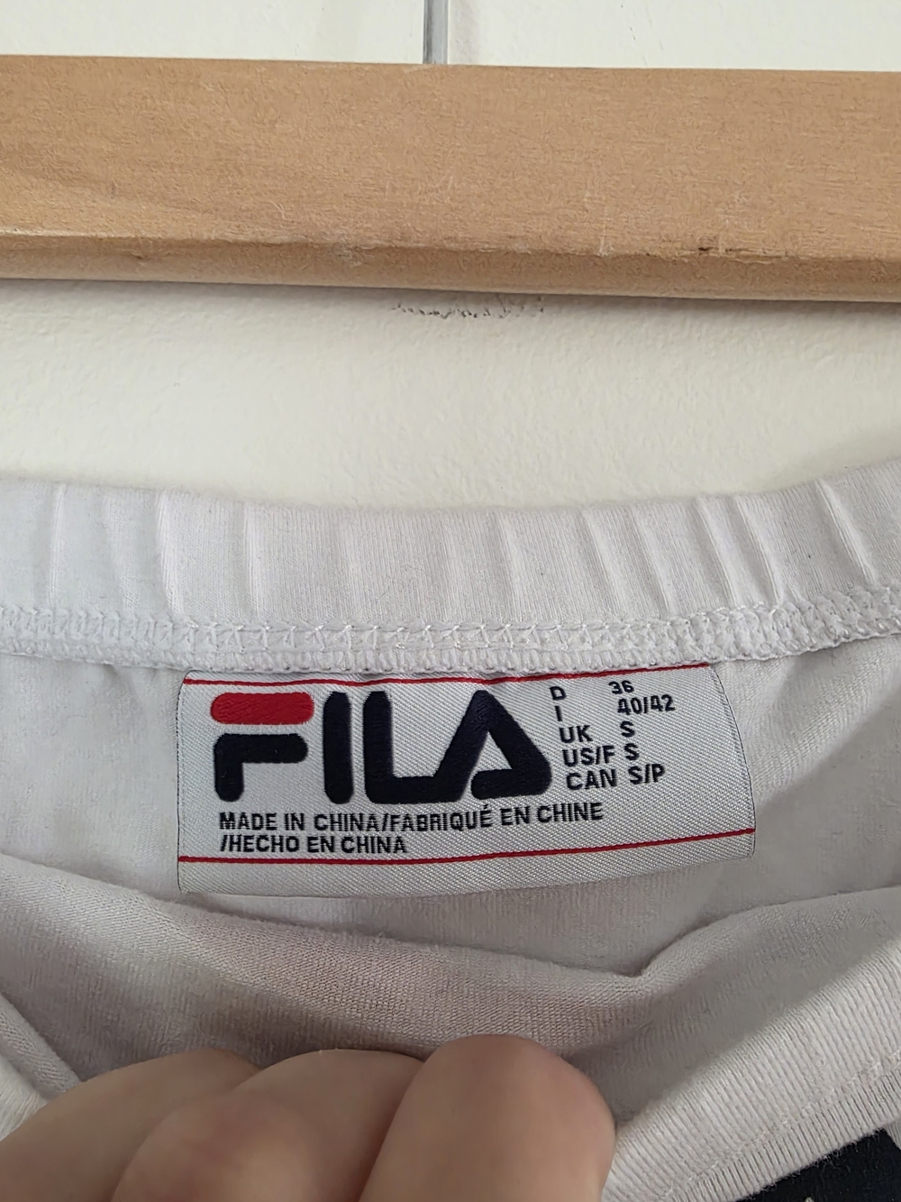Fila Women’s White Top with Logo Neck Tag